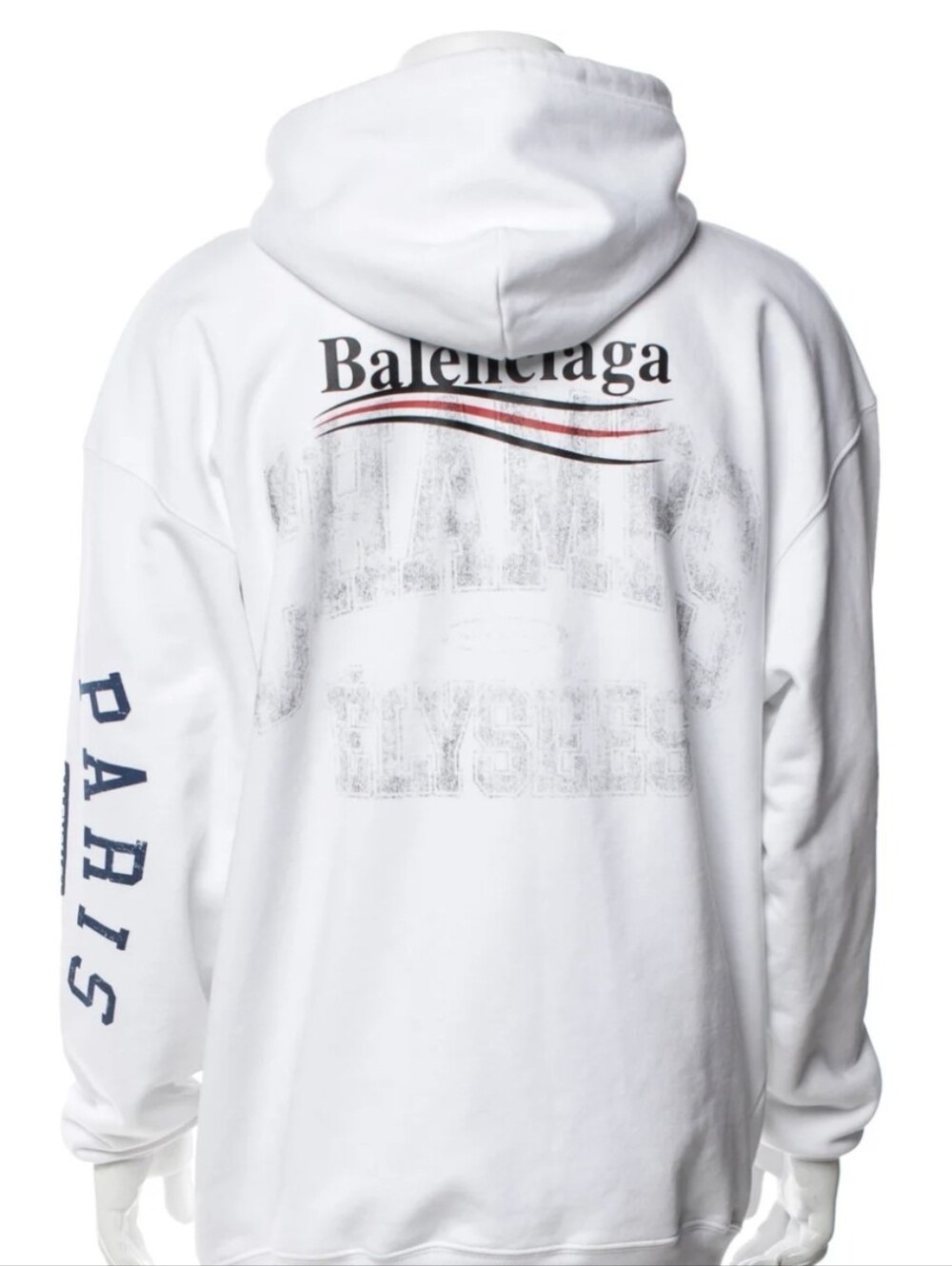 Balenciaga White Crewneck Hoodie with Red Heart 'I ♥ Paris' Graphic/BNWOT/UNISEX - Picture 3 of 3